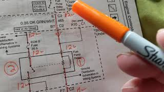 fuel pump relay problems how to diagnose from wiring diagram [upl. by Louisette]