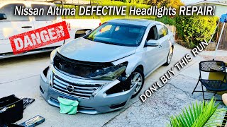 Nissan Altima DIM Headlights  FIXED DIY  DO THIS Dangerous [upl. by Esineg]