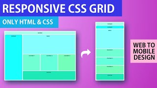 Responsive CSS Grid Tutorial [upl. by Seka]