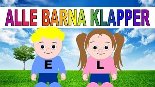 Alle barna klapper  med animasjon [upl. by Aknaib]