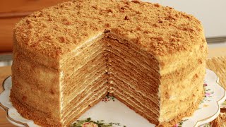 RUSKI MEDOVIK  recept za tortu ruski medovik  MEDENA TORTA  Торт Медовик [upl. by Enellek216]