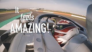 Lewis Hamiltons First Lap in 2019 Mercedes F1 Car [upl. by Napoleon]