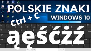 Jak wpisywać polskie znaki na klawiaturze ekranowej  Windows 10 [upl. by Ahsinahs87]