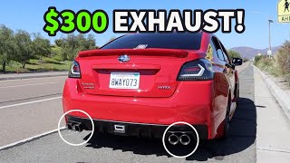 Subaru WRXSTI CHEAP 300 Exhaust BackfiresPops [upl. by Flannery]