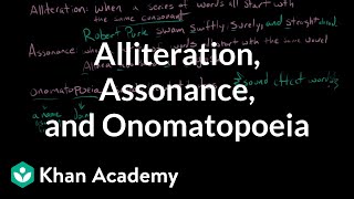 Alliteration Assonance and Onomatopoeia  Style  Grammar [upl. by Aicat]