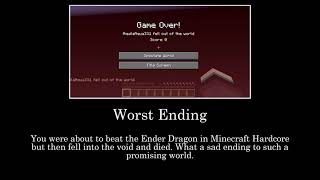 Minecraft All endings [upl. by Airres]