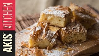 Phyllo Custard Pie Bougatsa  Akis Petretzikis [upl. by Nyad]