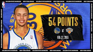 Steph Drains 11 Triples amp 54 PTS At The Garden  NBATogetherLive Classic Game [upl. by Ellesirg]