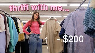 COME THRIFT WITH ME  try on haul 🛒 [upl. by Harol]