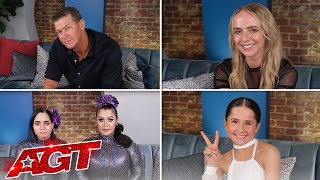 Madilyn Bailey Matt Mauser Gigi Deluxe and Breez Carver Chat AGT  Americas Got Talent 2021 [upl. by Pennebaker445]