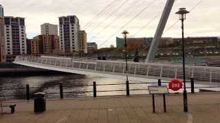 Newcastle Gateshead Millennium Bridge amp Surroundings Newcastle England [upl. by Siloa]