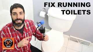 Fix a Running ToiletFill Valve Replacement  by Home Repair Tutor [upl. by Irem529]