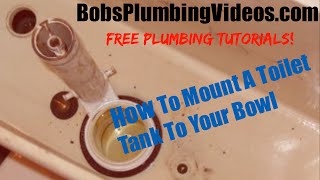 How To install a Toilet Tank to Bowl [upl. by Atalante764]