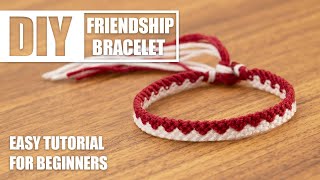 Triangle Simple Minimalistic Cute Macrame Friendship Bracelets  Easy Tutorial for Beginner [upl. by Bruns762]