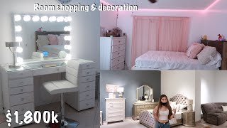 1800 Room Makeover shopping amp decorating [upl. by Muiram40]