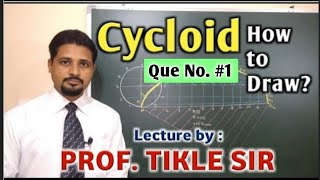 HOW TO DRAW CYCLOID IN ENGINEERING GRAPHICS AND DRAWING PART1 BY PROF TIKLE SIR [upl. by Horbal967]