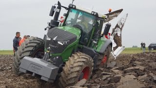 Fendt 1050 Vario diepploegen bij Van Werven deep ploughing Trekkerweb pure sound [upl. by Minne]