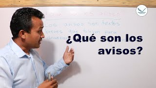 ¿Qué son los avisos  Ejemplos de avisos [upl. by Akirdnas]