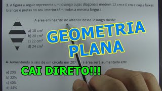 GEOMETRIA PLANA  INTRODUÇÃO  SÓ QUESTÕES CONCURSO [upl. by Sivlek]