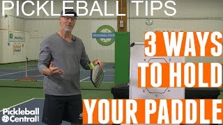 Three Ways to Grip Your Pickleball Paddle Continental Western Eastern [upl. by Moyers]