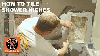 Tiling a Shower Niche StepbyStep [upl. by Nelra357]