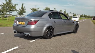 BMW M5 E60 V10 with Eisenmann Exhaust Revs amp Accelerations [upl. by Alocin]