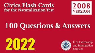 US Citizenship Test 2022 100 QUESTIONS amp ANSWERS [upl. by Wulfe]