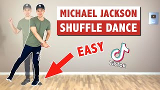 Michael Jackson Shuffle Dance EASY Tutorial  Popular Dance Move [upl. by Sirrap847]