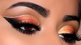 How To  StepbyStep Double Cut Crease on Hooded Eyes  Fall Makeup Tutorial [upl. by Telfore228]