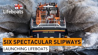 Six Spectacular Slipways  Launching Lifeboats at the RNLI [upl. by Hannibal]