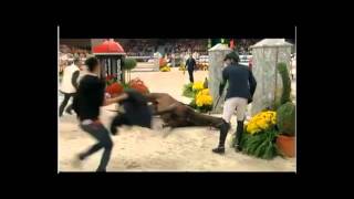 20111106 Sir Hickstead Olympic Showjumper died in Verona [upl. by Ardnahcal]