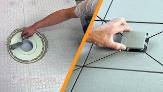 Tiling a shower with point drainage Part 2 [upl. by Harp]