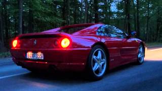 Ferrari F355 GTS Takeoff Sound by shooting flames Capristo Exhaust [upl. by Cyb]