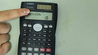 Percentages on Casio Scientific Calculator [upl. by Nibbor]