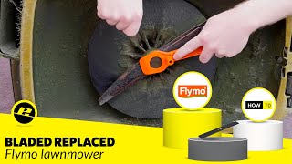 How to Replace a Flymo Lawnmower Blade on a Flymo Mower [upl. by Enohpesrep]