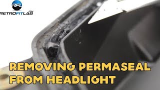 Removing permaseal from headlight housing lens channel [upl. by Grath10]