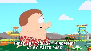 Eric Cartman Song ♪ Minorities at my Water Park ♪ lyrics karaoke  South Park [upl. by Aidam]