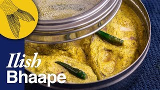 Ilish Bhapa Shorshe Diye—Bengali Recipe of Steamed Hilsa in MustardCoconut Paste—Easy Ilish Recipe [upl. by Layne]