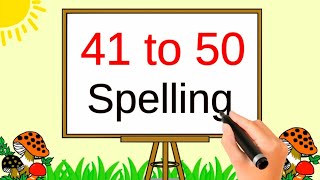 41 to 50 spelling  number names 41 to 50 in english  forty one to fifty  counting 41 to 50 [upl. by Aneelahs]