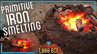 Smelting Iron from ROCKS Primitive Iron Age Extraction [upl. by Linskey]