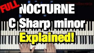 Chopin Nocturne C Sharp minor No 20 Piano Tutorial  How to Play Piano Lesson [upl. by Ianej]