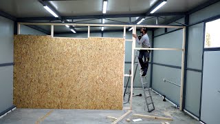 Workshop Wall Partition with OSB Boards [upl. by Ahl]