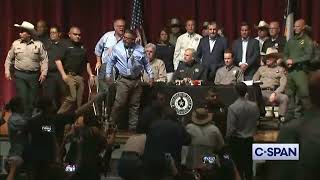 Beto ORourke Interrupts Texas School Shooting News Conference [upl. by Salim504]