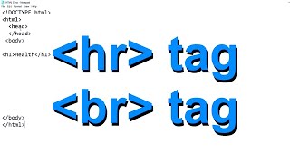 hr amp br tags in HTML [upl. by Patterman507]