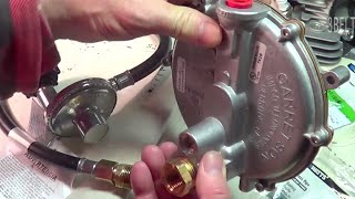 Regulator Garretson KN input fittings for Propane Generator conversion [upl. by Paco]