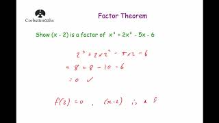 Factor Theorem  Corbettmaths [upl. by Eslek]