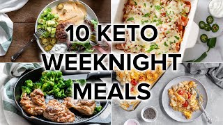 10 Easy Keto Dinner Meals for Busy Weeknights [upl. by Netsreik]