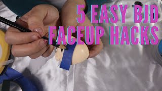 5 Easy BJD Faceup Hacks [upl. by Bound789]