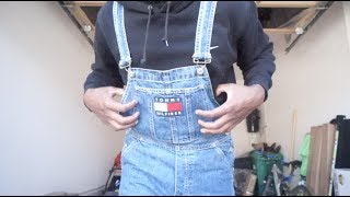 HOW TO STYLE OVERALLS Vintage Tommy Hilfiger [upl. by Hallutama]