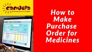 Retail Software How to Make Purchase Order for Medicines [upl. by Killy]